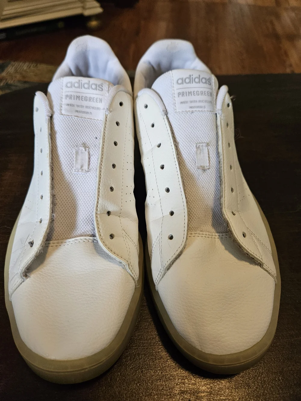 Adidas Men's White Leather Sneakers